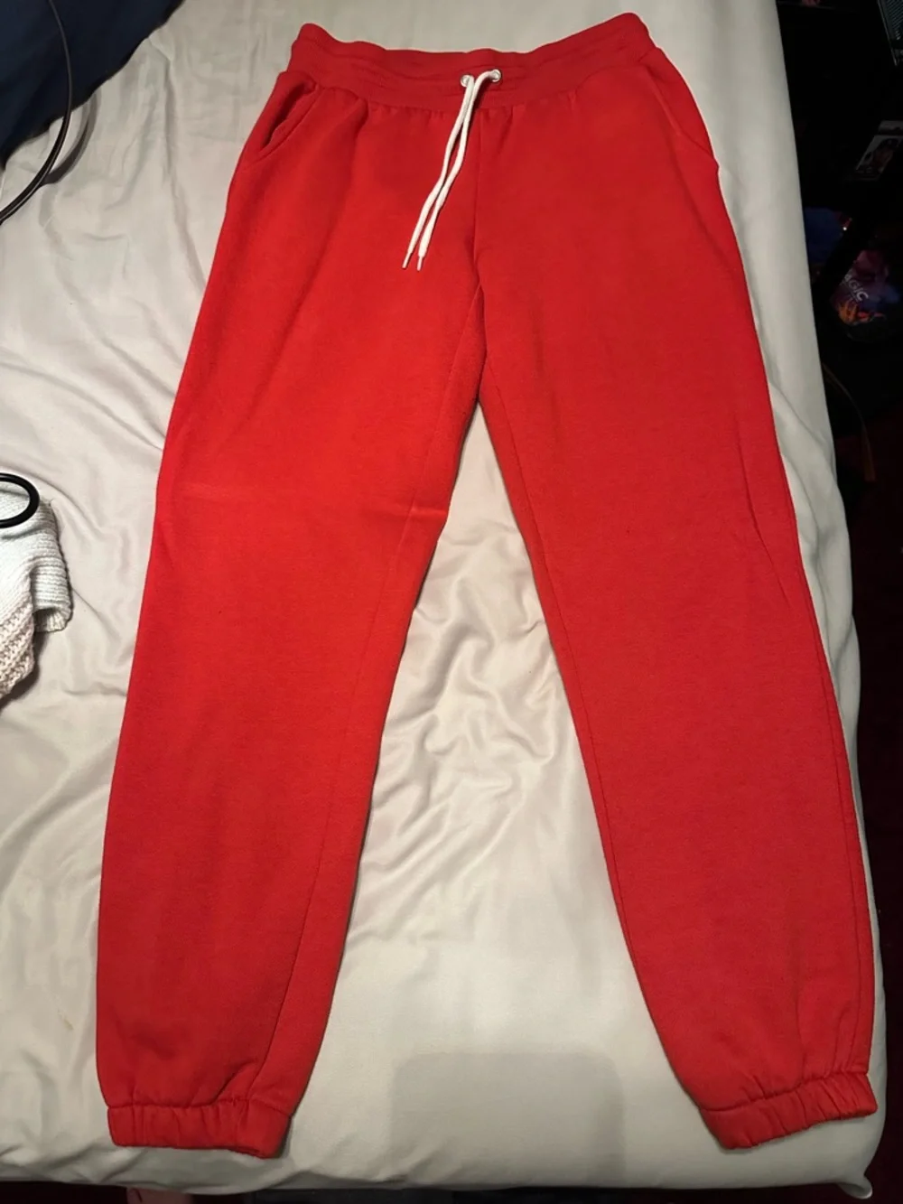 Crop Red Womens Crewneck Sweatshirt & Sweatpant Set Diff Sizes check description - Picture 4 of 7